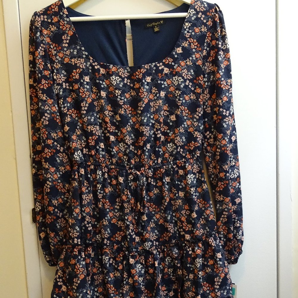 City Triangles Floral Long Sleeve Dress Size Small